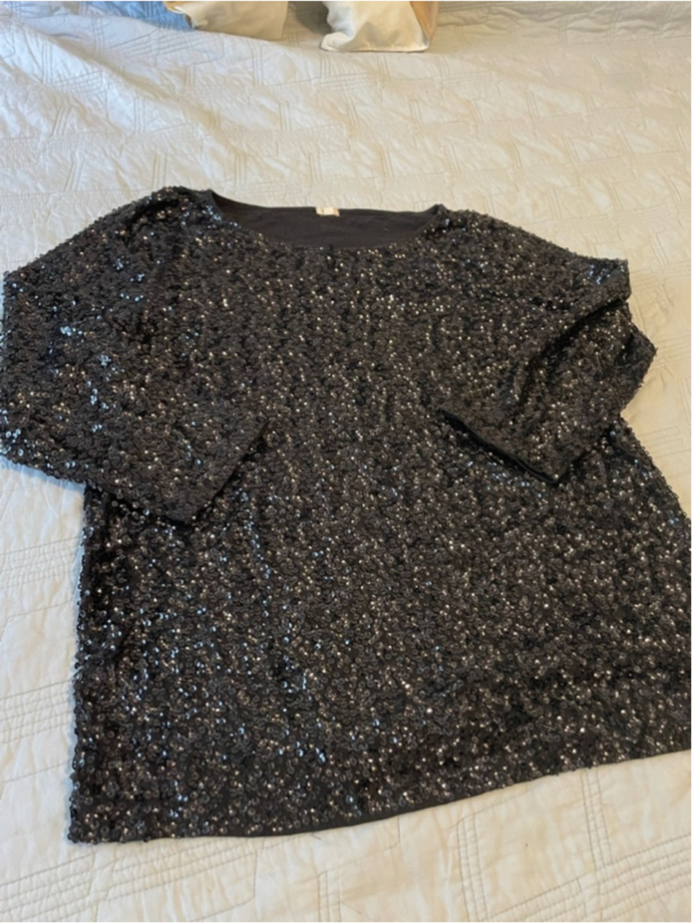 Black Sequin Women's Top - super glam rock vibe